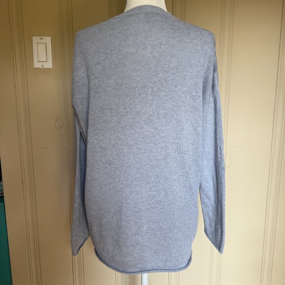 Eileen Fisher Organic Cotton Tencel Lightweight pale blue sweater sz XS - Picture 4 of 7